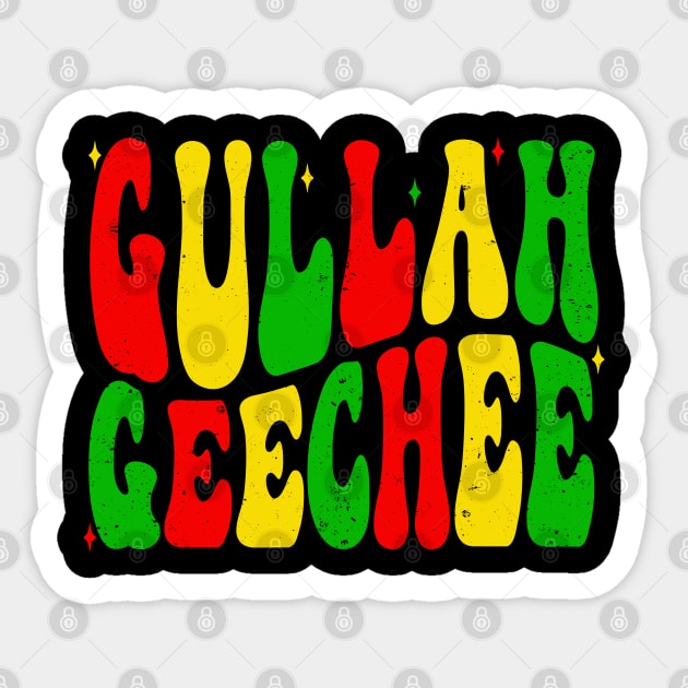 Retro Gullah Geechee Cultural Pride Colors Sticker by Vauliflower